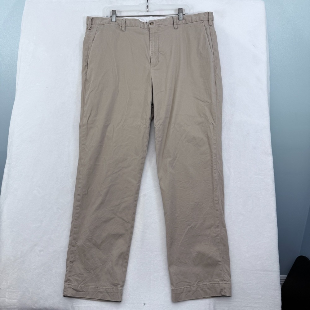 Polo Ralph Lauren Pants Mens 40x32 (38x28) Beige Stretch Straight Fit Casual